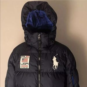 polo ralph lauren men's big pony alpine ski down puffer vest